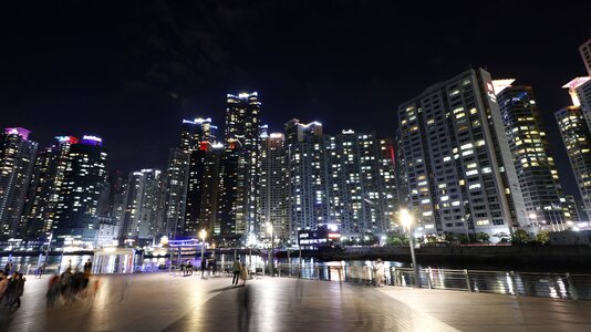 Night view landscape sea