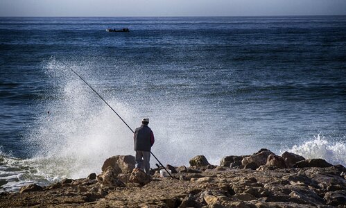 Water sea fisherman photo