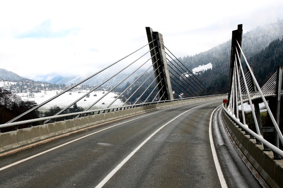 Wet highway scenery