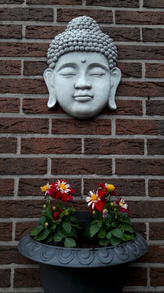 Religion face flowers