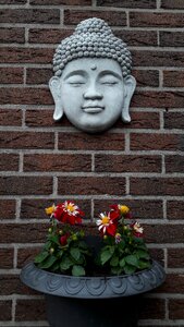 Religion face flowers