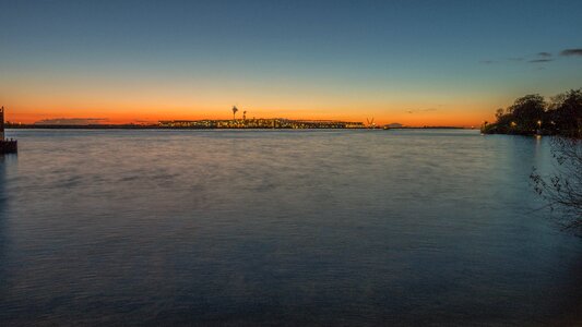 Sunset water abendstimmung photo