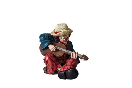 Musical clown cheerful guitar