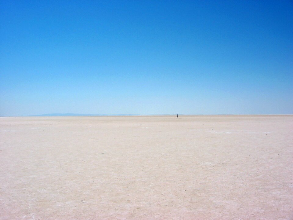 Sky salt desert landscape