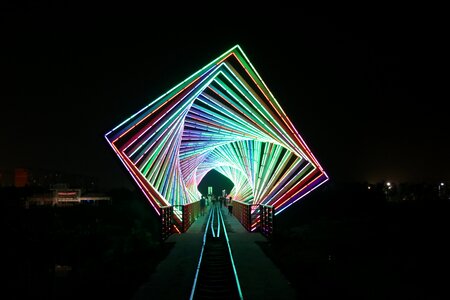 The time tunnel railway light photo