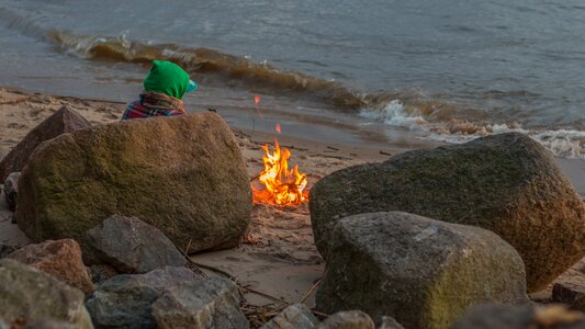 Heat campfire barbecue photo