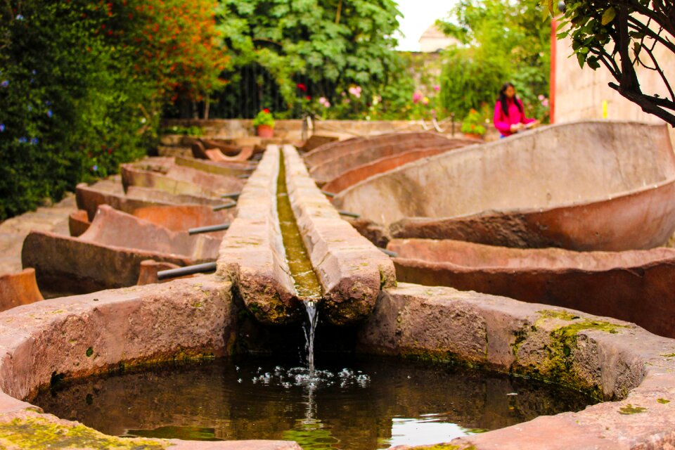 Arequipa peru fountain pond