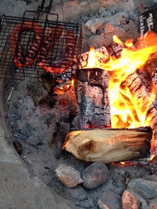 Flame heat firewood photo