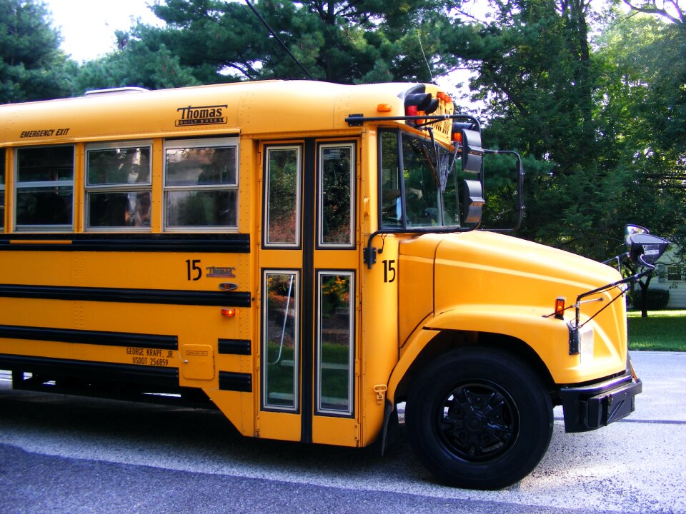 School bus first day of school