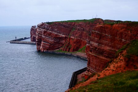 Helgoland red rocks in may photo