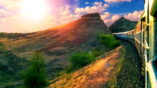 Indian railways hills train photo
