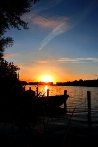 Colorful sunset evening sky sun photo