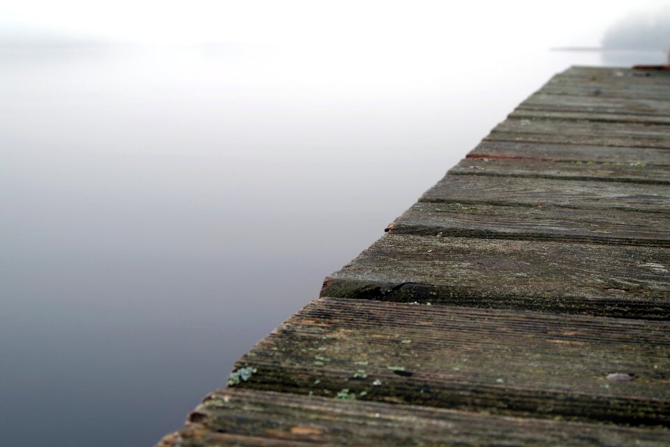 Footbridge water the silence