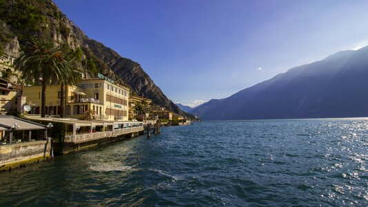 Lake west bank lombardy photo