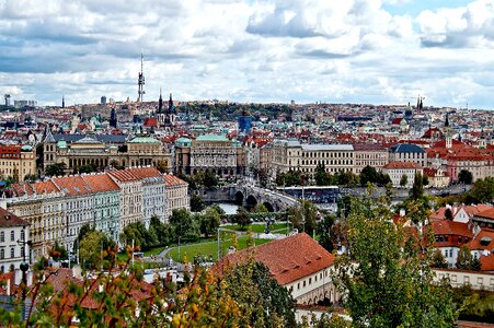 Townhouses prague architecture photo