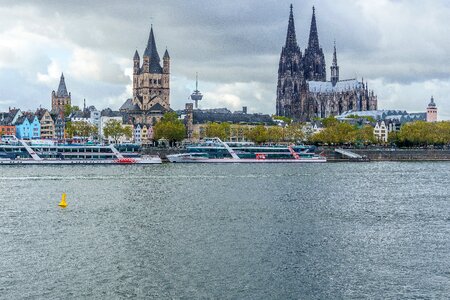 Rhine hohenzollern bridge architecture photo