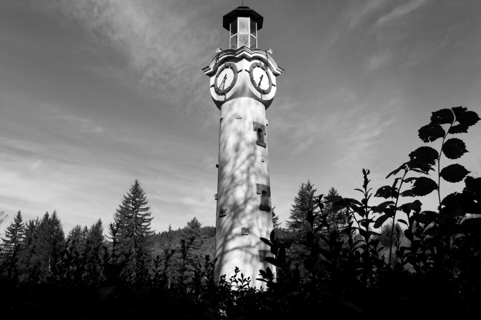 Black and white gray clock
