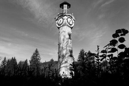 Black and white gray clock