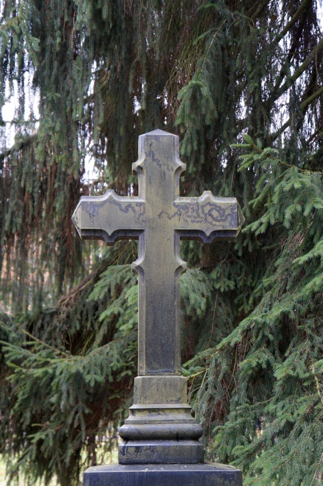 Old cemetery mourning crosses