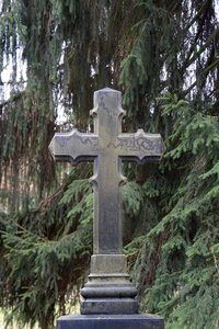 Old cemetery mourning crosses photo