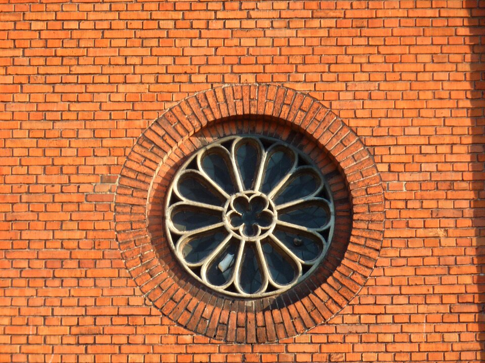 Stained glass window sacred church