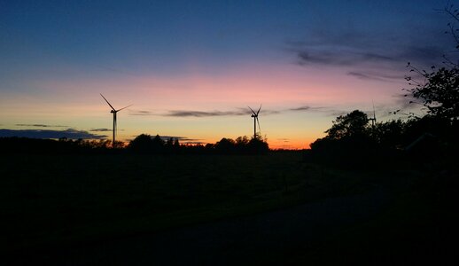 Windmill sunset photo
