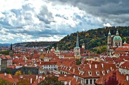 Townhouses prague architecture photo