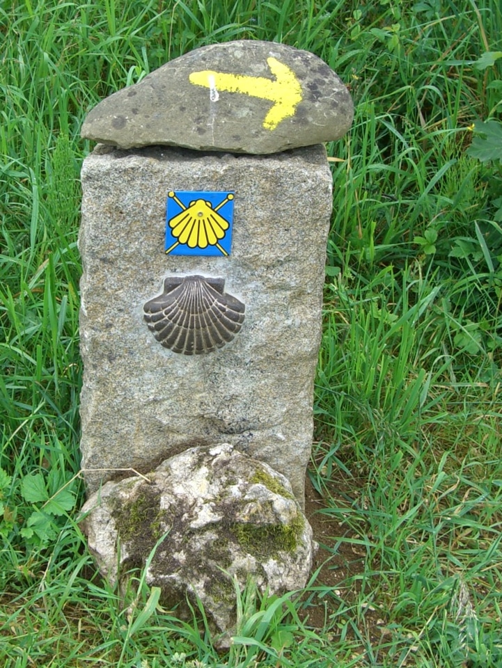 Stone jakobsweg scallop
