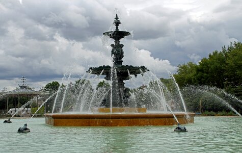 Fountain city of angers france garden photo