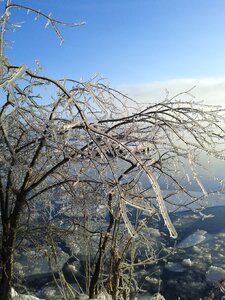 Icy frozen landscape photo