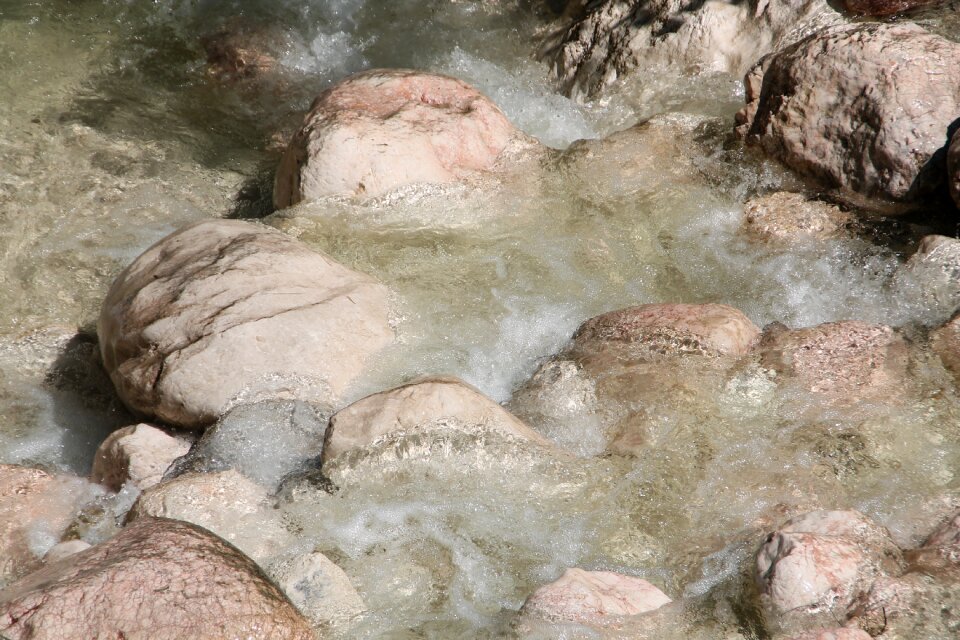 Natural water flow river