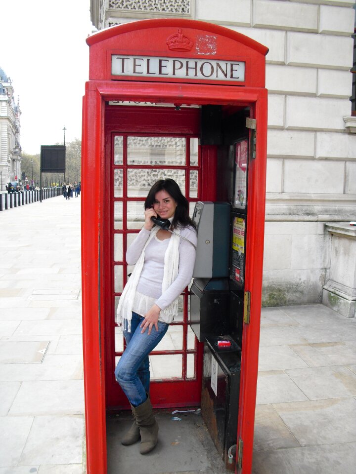 Brunette communication phone