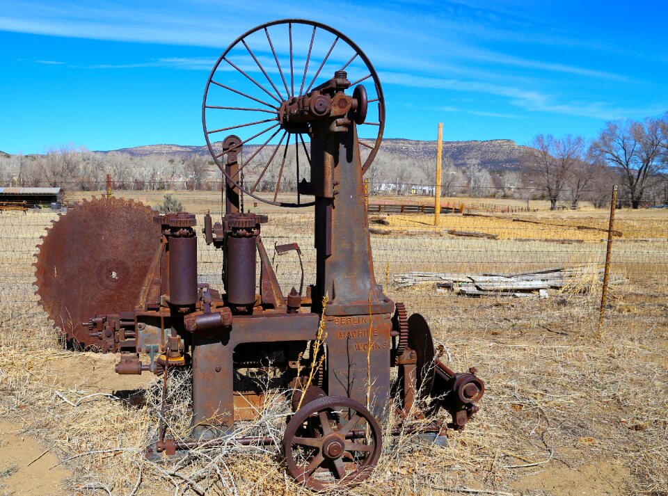 Blue sky farm equipment photo