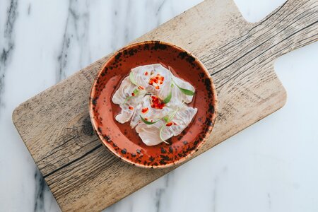 Ceviche gourmet raw