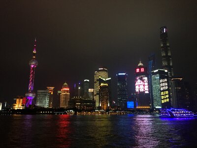 Mordor shanghai night view pearl of the orient photo