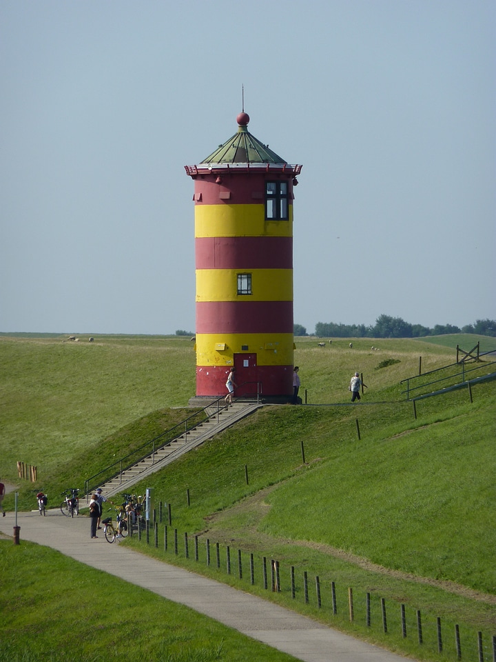 North sea dike road northern germany