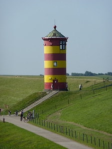 North sea dike road northern germany