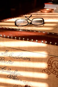 Glasses vintage negative space