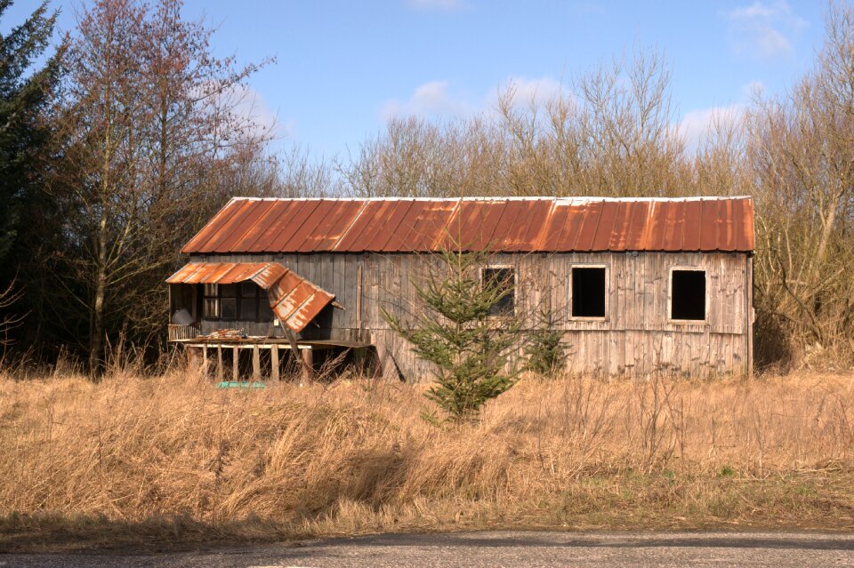 Worn outhouse shed