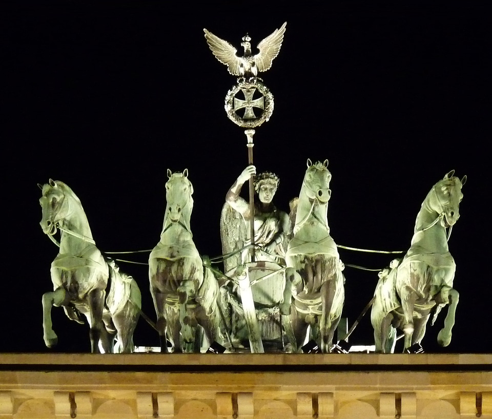 Brandenburg gate landmark horses