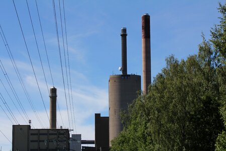 Chimney electricity house