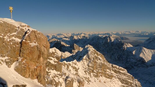 Mountains summit snow