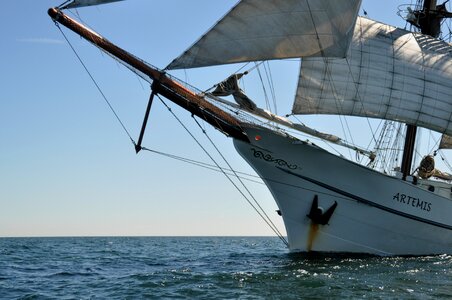 Sailing vessel lake mast photo