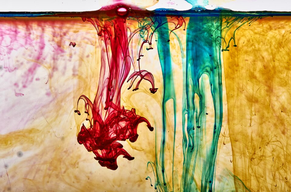 Experimental color oil bath