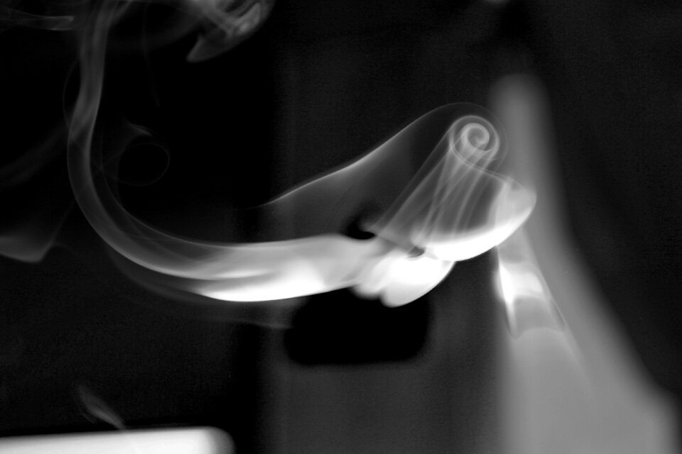 Cigarettes air circulation smoke shape