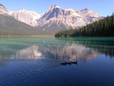Nature emerald lake mountain