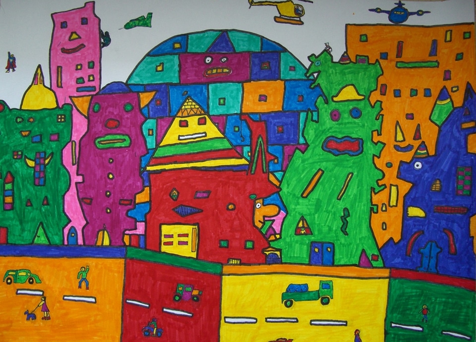 Color james rizzi inspired