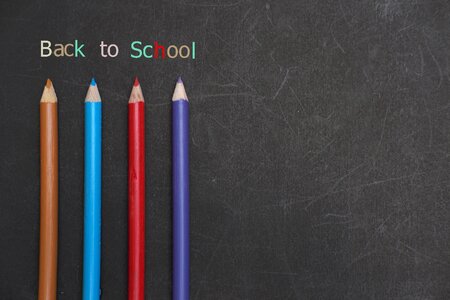 Pencil colors gray school