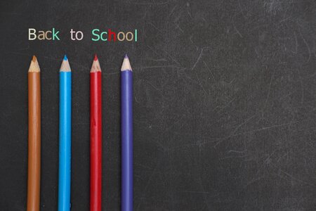 Pencil colors gray school photo