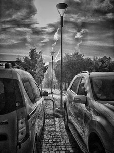 Clouds cars nostalgy